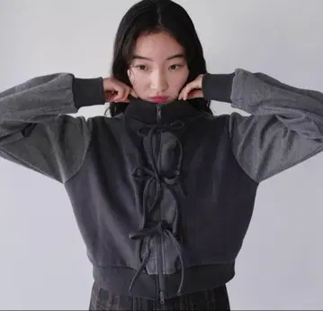 uenui 리본 후드티