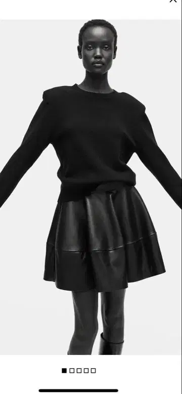 코팅 미니 스커트