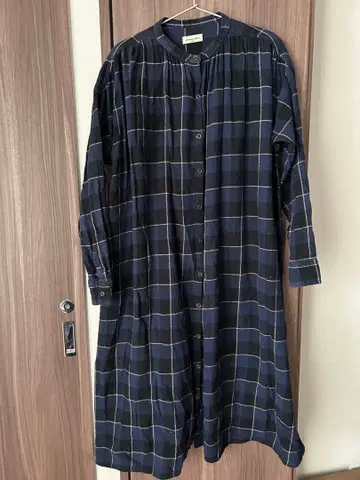 Samansa Mos2 사만사 모스모스 체크 셔츠 롱 원피스