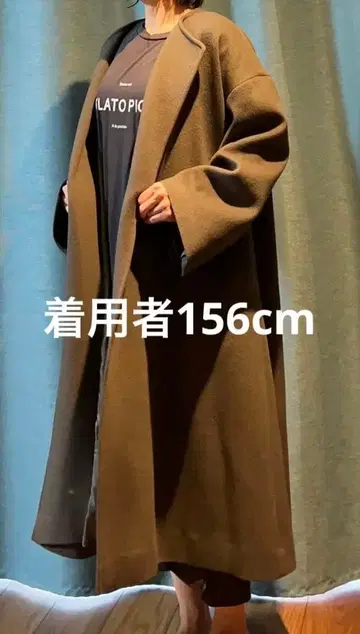 [ 루즈 비프 ] 카키 롱 코트