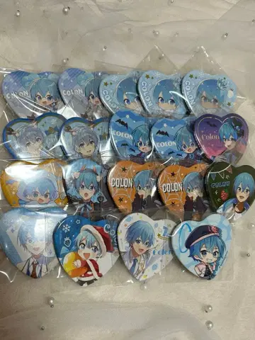 코론 군 하트 캔뱃지 묶음 판매