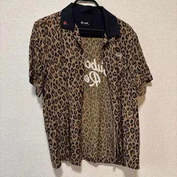 Subciety Records 레오파드 무늬 반팔 셔츠