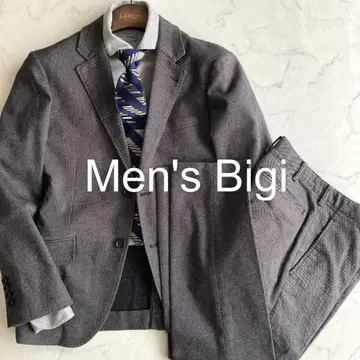 [최소 사이즈] 남성용 비기 그레이 셋업 수트 퍼즈 아이 직조 연중 착용
