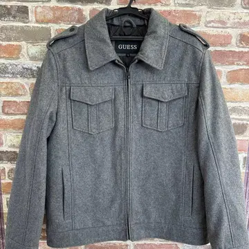 GUESS 그레이 울 자켓 점퍼 아우터 L 사이즈