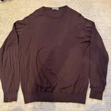 JOHN SMEDLEY 브라운 크루넥 스웨터 XL