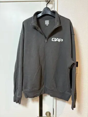 GAP 하프 지퍼 맨투맨 그레이
