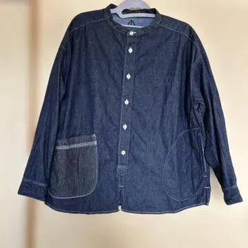 카이세이도 다크 데님 버튼 셔츠 새상품급