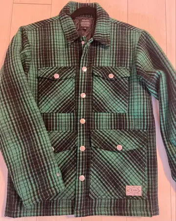 CRIMIE 체크 무늬 자켓 M 사이즈 그린/블랙