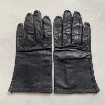 새상품급 여성 사이즈 가죽 그로브 블랙 검은 가죽 장갑 안감 없음