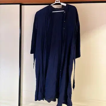 nest Robe 네이비 롱 셔츠 원피스