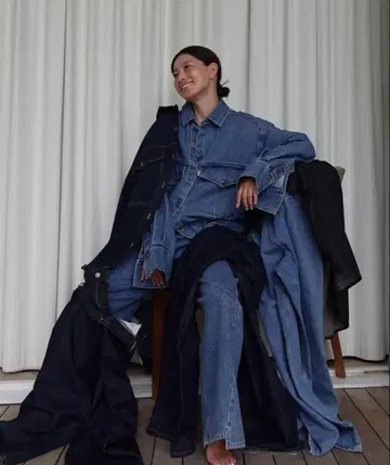 신곡 미사용 ETRE TOKYO EDWIN 콜라보 데님 셔츠 자켓