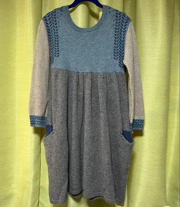 conges payes 긴팔 무릎 기장 원피스 그레이 계열