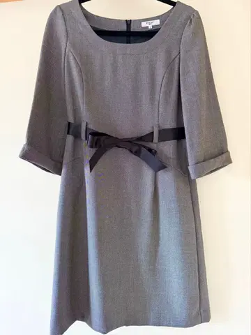 내추럴 뷰티 베이직 7부 소매 A 라인 원피스