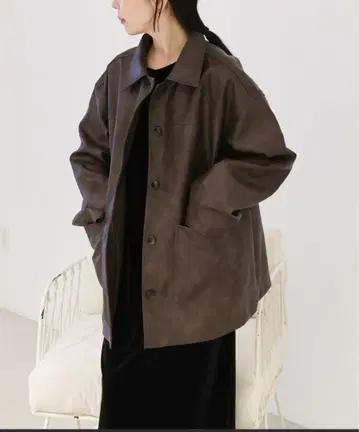 새상품 스텐칼라 페이크 레더 자켓 select MOCA byson