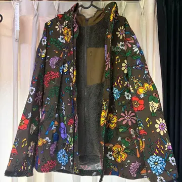 꽃무늬 마운틴 후드티 플리스 베스트