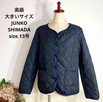 새상품급 빅 사이즈 junko shimada 노카라 퀼팅 자켓