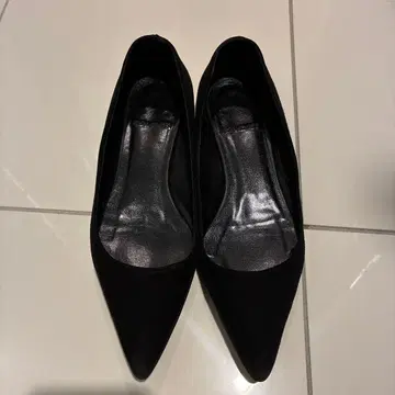 VERO CUOIO 사이즈 35 (22cm) 블랙 스웨이드 발레 슈즈