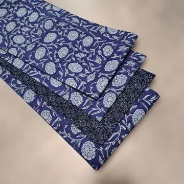 반폭 오비 태국 핸드 프린트 코튼 x 윌리엄 모리스 리버서블