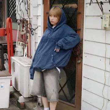 컨디션 최상 thatslife 더츠라이프 완판 빈티지 가공 후드티 XL