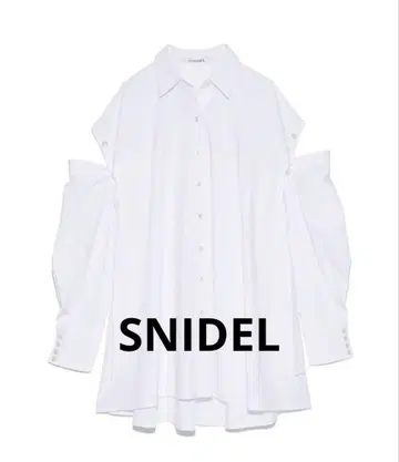 SNIDEL 셔츠 원피스 화이트 이너 포함 정가 18,920엔
