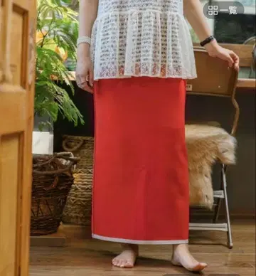 렙심 소매는 기획 리버서블 내로우 스커트 프리 톨