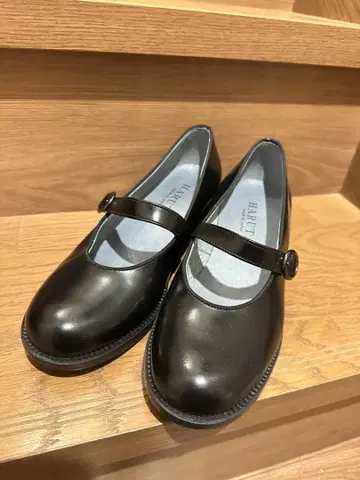 [새상품급] HARUTA 블랙 가죽 로퍼 스트랩 포함 size:24