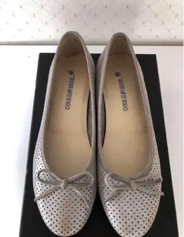 COULEURVARE 크롤 발리에 발레 슈즈 실버