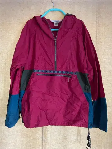 L.L.Bean 나일론 풀오버 자켓 빨간색 파랑