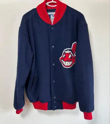 Cleveland Indians 바시티 자켓 네이비
