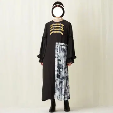 from cats 나폴레옹 원피스 올 패턴 고양이 캣 블랙