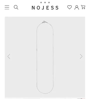 미사용 새상품 NOJESS 실버 체인 목걸이 ( 50cm )