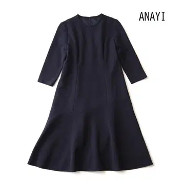 ANAYI 아나이 더블 크로스 플레어 헤임 원피스 핏&플레어 36