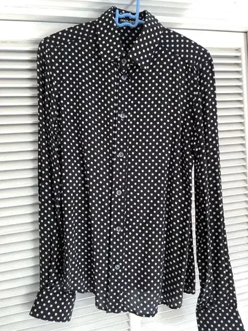 돌체앤가바나 도트 블라우스 실크 42