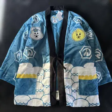 택 포함 새상품 늴리리 캐릭터 자수 한텐 마카롱 M~L 블루 계열