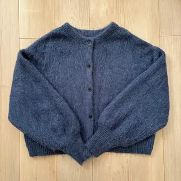 [ 새상품급 ] apart by lowrys 샤기 니트 가디건 블루