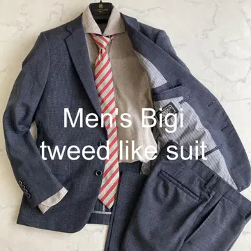 [최소 사이즈] 멘즈 비기 트위드 라이크 네이비 수트