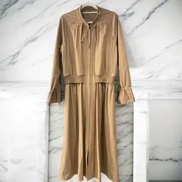레킵 요시이 에이나바 셔츠 원피스 카멜 베이지 여성용 M
