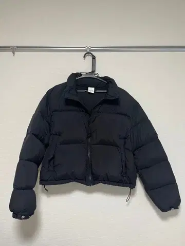 OUTDOOR 블랙 숏 다운 자켓