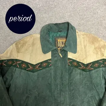 P2679 ADLER 90s 네이티브 무늬 가죽 자켓 사우스 웨스트