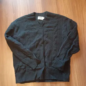 TWW 케이블 짜임 니트 스웨터 M 블랙