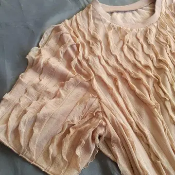 KHARIS ANGEL 전체 프릴 시어 블라우스 (L)