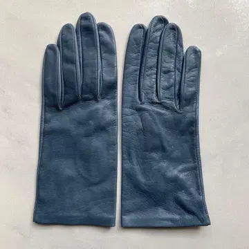 새상품급 셀모네타 가죽 장갑 실크 안감 사이즈 6하프 블루 계열