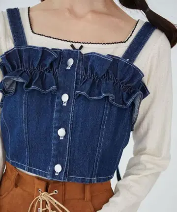 데님 뷔스티에 데님 스커트 셋업