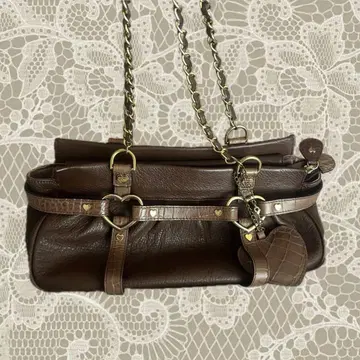 사만사 타바사 가죽 핸드백 하트