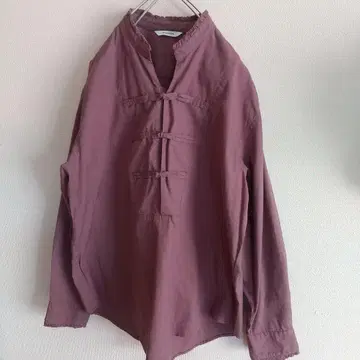 [마논] 풀오버 차이나 셔츠 (버건디/사이즈 0)