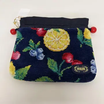 FEILER 후르츠 패턴 파우치 네이비