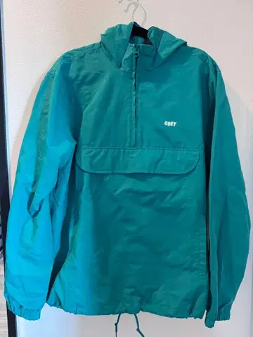 OBEY 그린 풀오버 나일론 자켓
