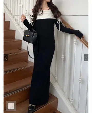 GRL [택 포함] 2Way 오프숄더 리브 니트 원피스 [tw1184]