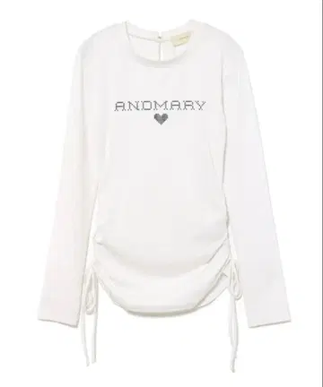 ANDMARY Dot mary logo tops White