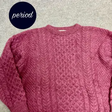 P2685 90s L.L.Bean 울 아란 니트 아일랜드 제조